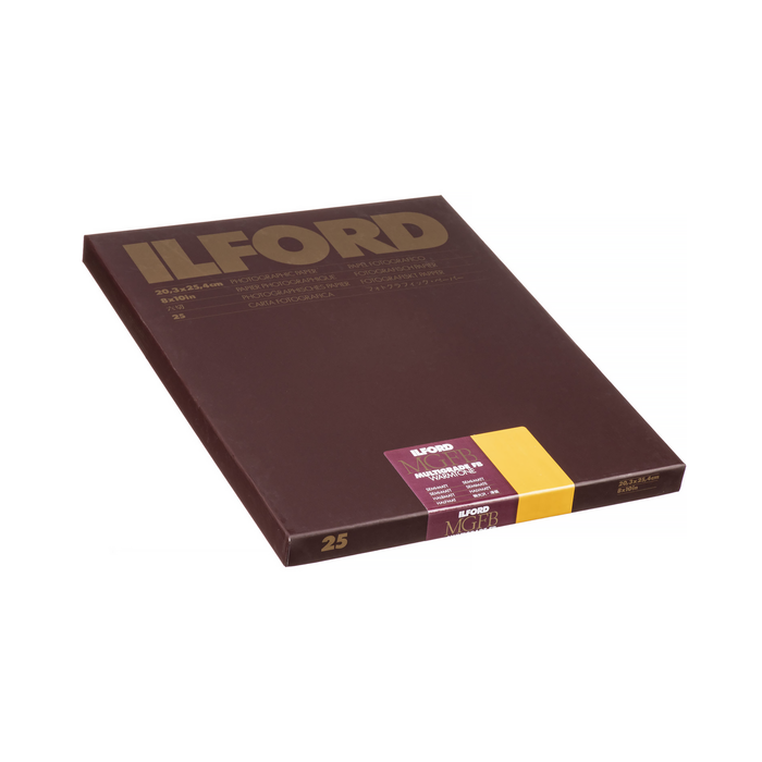 Ilford Multigrade FB Warmtone VC Variable Contrast Paper. Semi-Matte Surface Finish, 8 x 10" - 25 Sheets Paper