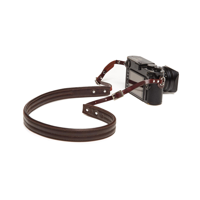 ONA Oslo Leather Camera Strap, 40-46" - Dark Truffle
