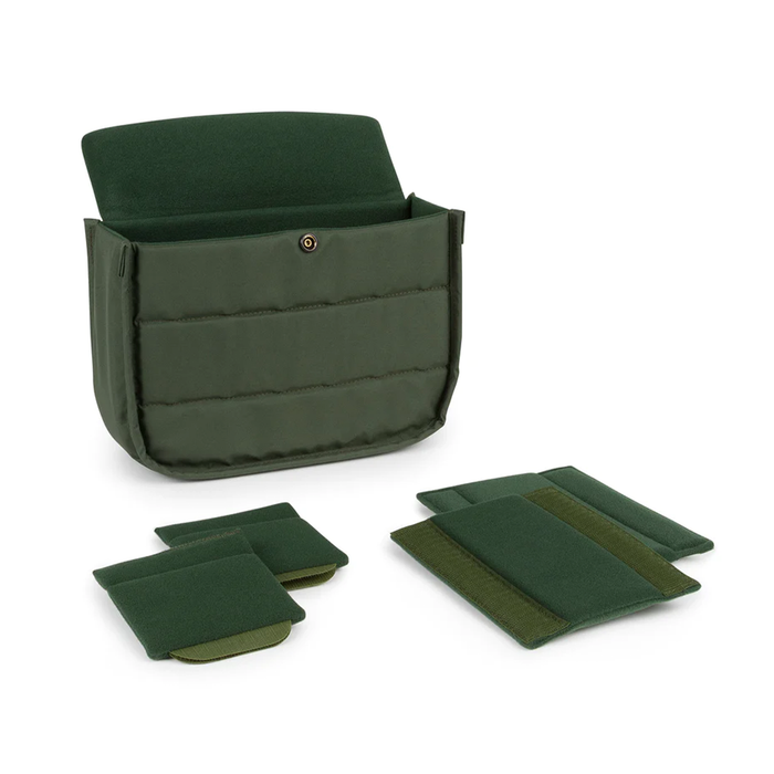 Billingham Hadley Small Pro Shoulder Bag, 3.5L - Sage FibreNyte / Black Leather (Olive Lining)