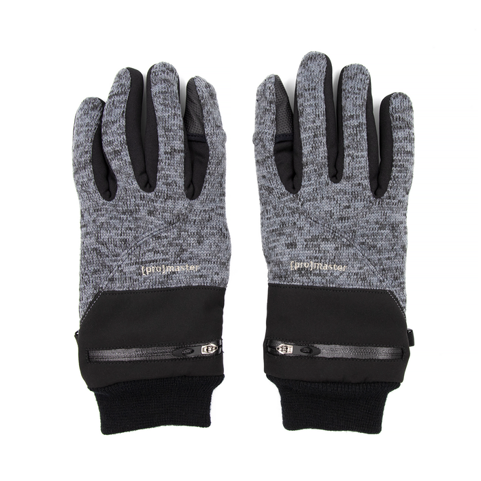 ProMaster Knit Photo Gloves V2, Gray - Large