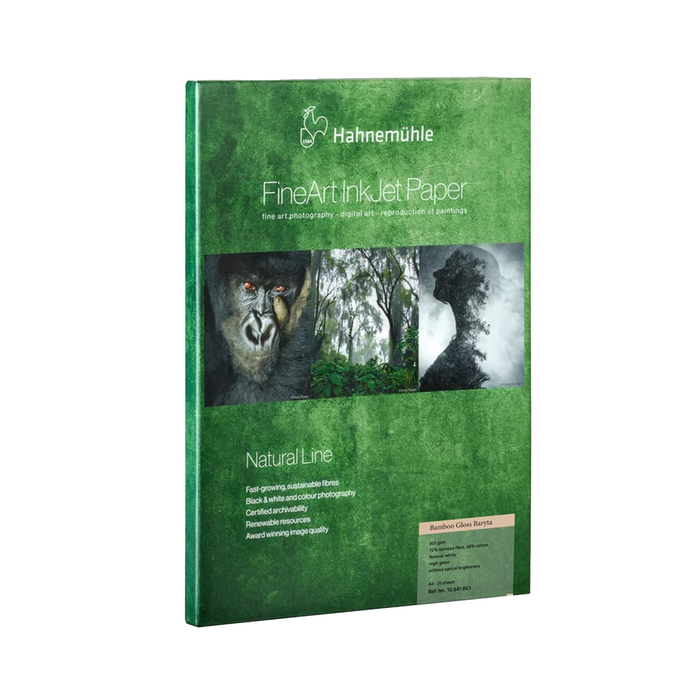 Hahnemühle Bamboo Natural Line Gloss Baryta FineArt Inkjet Paper, 305, 17" x 22" - 25 Sheets