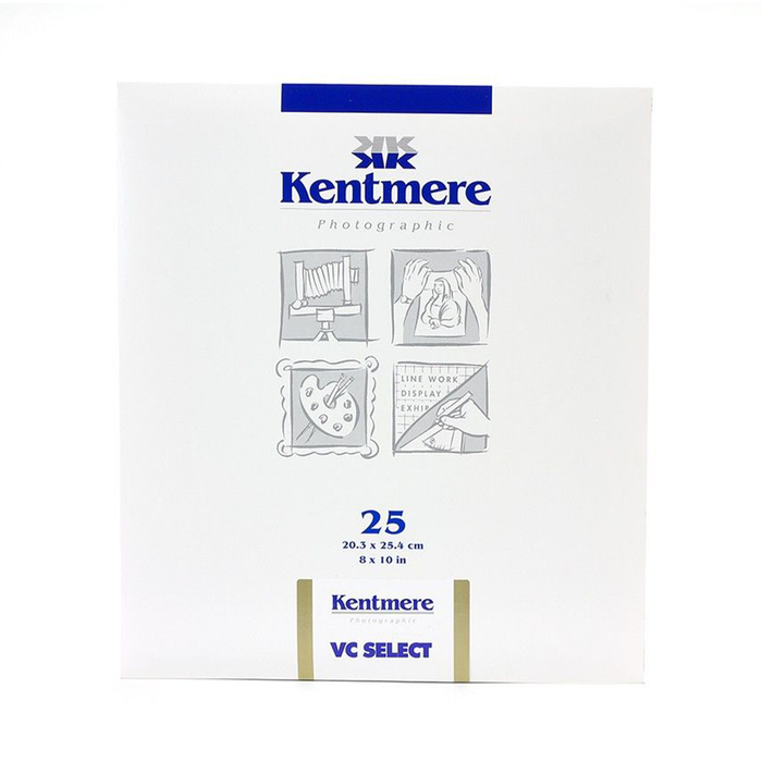 Kentmere VC Select, Variable Contrast Medium Weight Resin Coated Glossy Paper, 8 x 10" - 25 Sheets