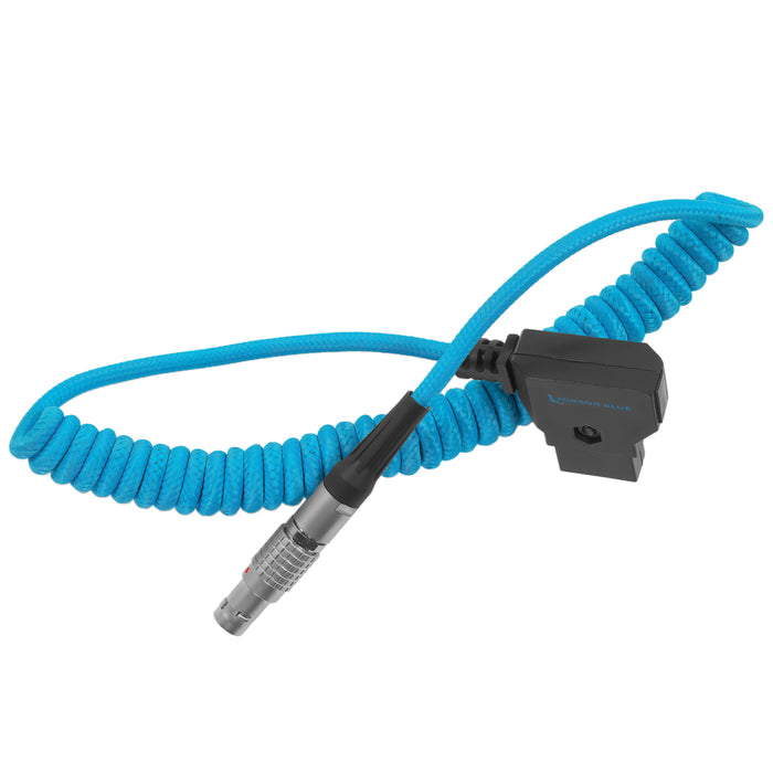 Kondor Blue D-Tap to LEMO 2 Pin 0B Male Power Cable for Z CAM, SmallHD, Teradek, 20" Coiled - Kondor Blue