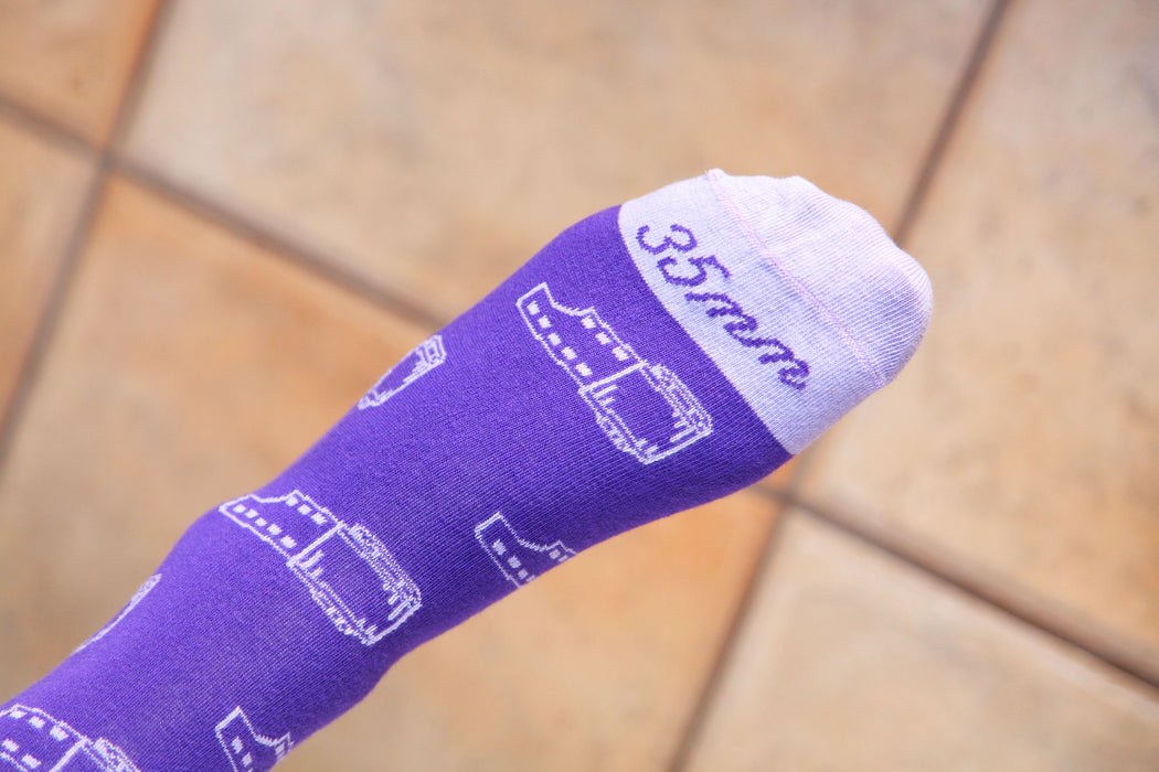 35mm Film Socks - Purple Fringe