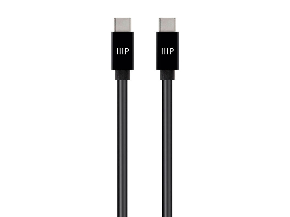Monoprice USB-C to USB-C 2.0 Cable, 3ft - Black