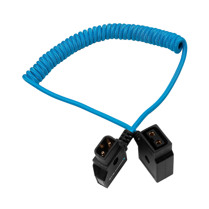 Kondor Blue D-Tap Extension Male to Female Coiled Cable, 16" - Kondor Blue