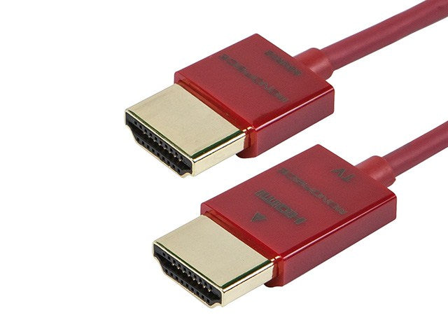 Monoprice HDMI Ultra Slim RedMere 15' Red Cable