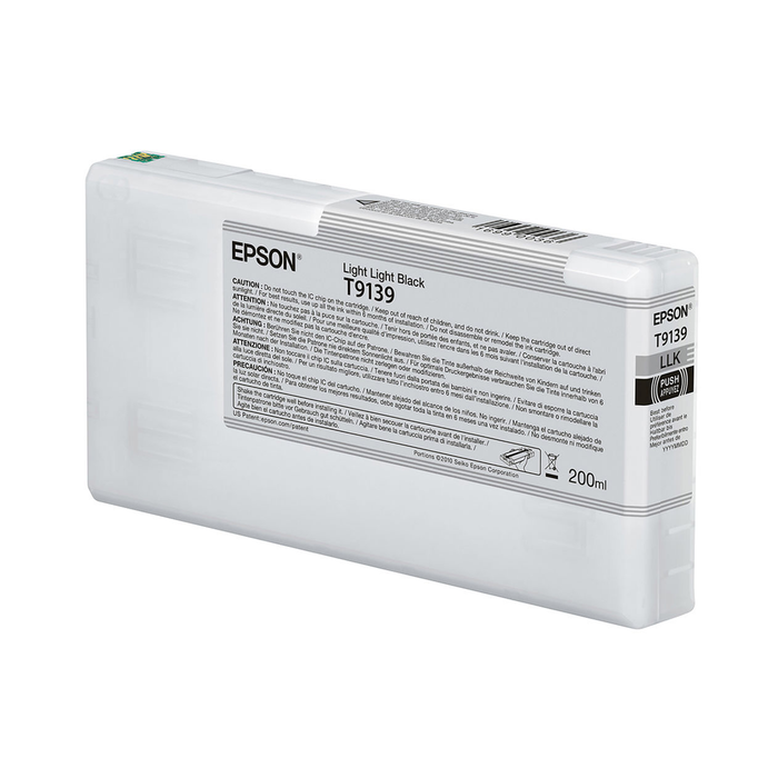 Epson T9139 UltraChrome HDX Light Light Black Ink Cartridge for SureColor SC-P5000 Printers - 200 mL