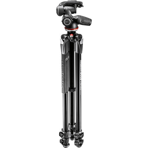 Manfrotto 290 XTRA Kit, Aluminum 3 section tripod with 3 way head