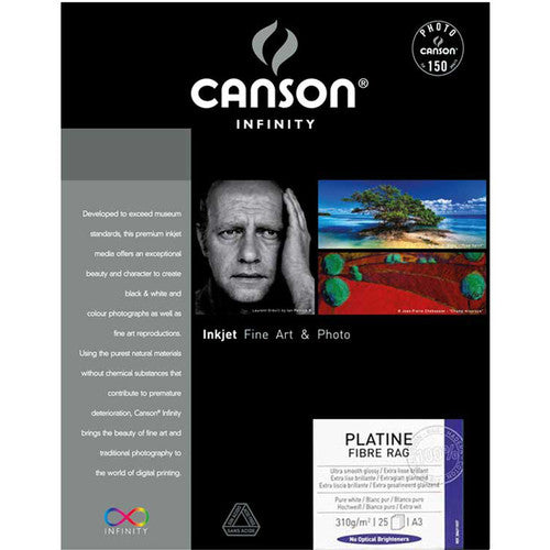 Canson Infinity Platine Fibre Rag Paper, 13 x 19" - 25 Sheets