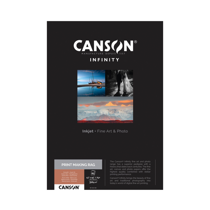 Canson Infinity PrintMaKing Rag Paper, 13 x 19" - 25 Sheets