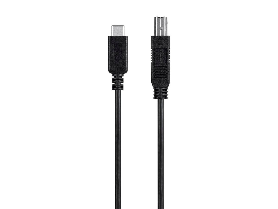 Monoprice 2.0 USB-C to USB Type-B Printer Cable, 480 Mbps, 6.6ft, - Black