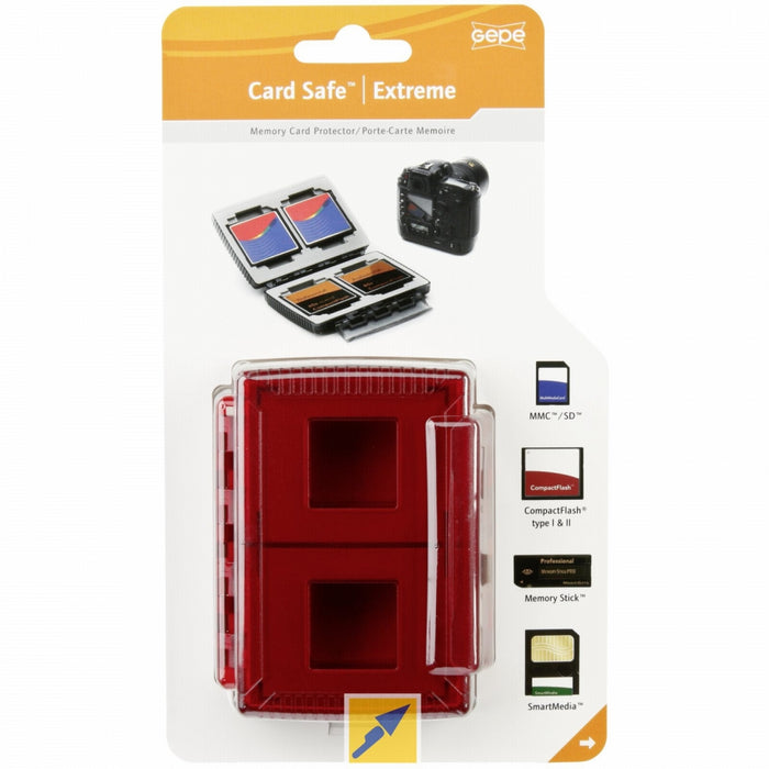 Gepe Extreme Card Safe for 4 Memory Cards Rosso 3861-03
