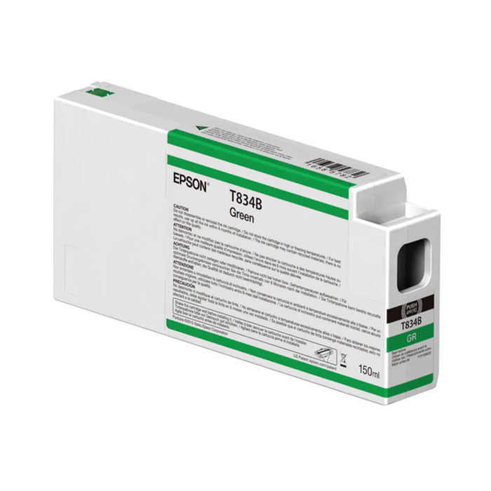 Epson T834B00 UltraChrome HDX Green Ink Cartridge for Select SureColor P-Series Printers - 150mL