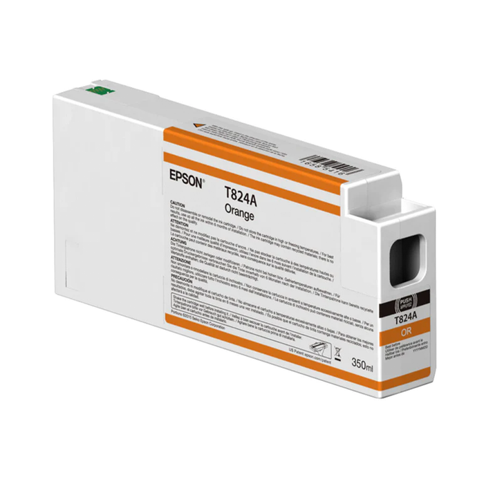 Epson T824A00 UltraChrome HDX Orange Ink Cartridge for Select SureColor P-Series Printers - 350mL