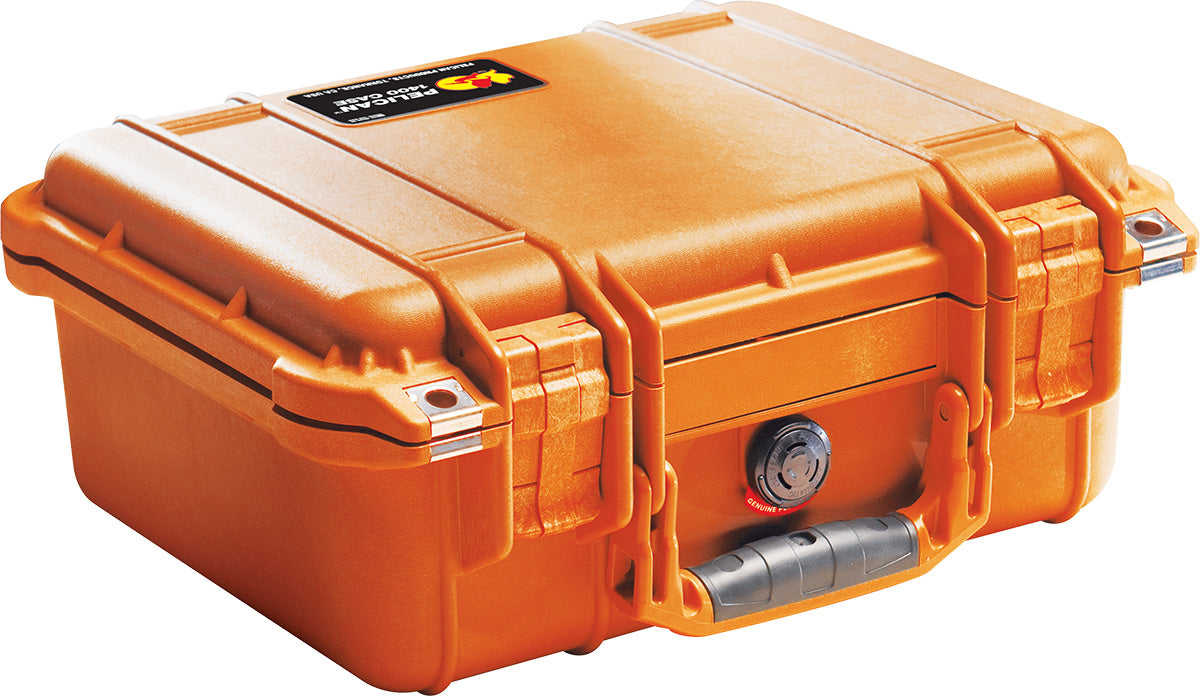 Pelican 1400 Case with Foam - Orange