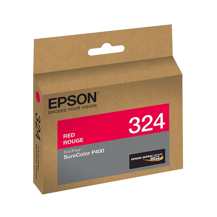 Epson T324 UltraChrome HG2 Red Ink Cartridge for SureColor P400 Printer - 14mL