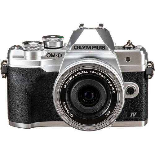 OM System OM-D E-M10 Mark IV Mirrorless Camera with 14-42mm EZ Lens - Silver
