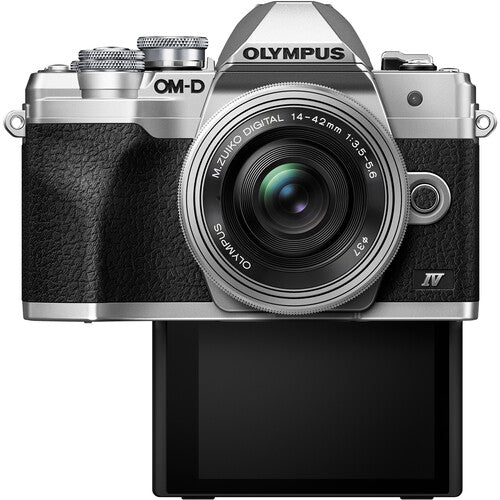 OM System OM-D E-M10 Mark IV Mirrorless Camera with 14-42mm EZ Lens - Silver