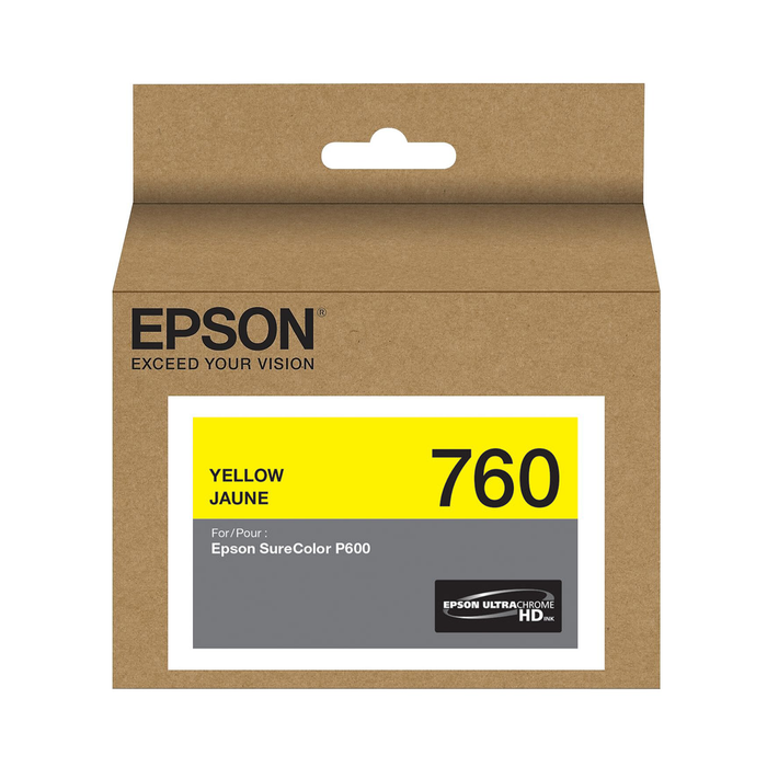 Epson T760 UltraChrome HD Yellow Ink Cartridge for SureColor P600 Printer