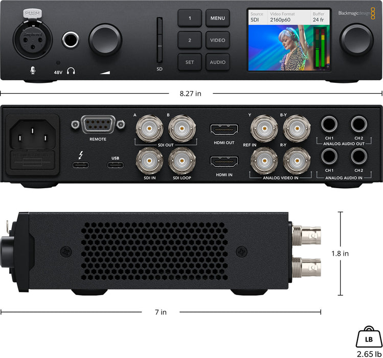Blackmagic Design UltraStudio 4K Mini Thunderbolt 3 Capture & Playback Unit