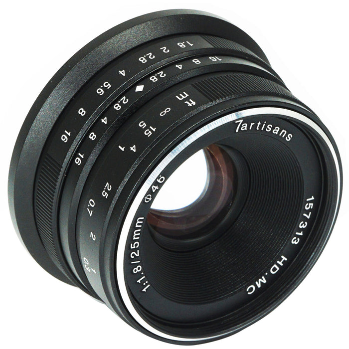 7Artisans Photoelectric 25mm f/1.8 APS-C Lens for Micro Four Thirds - Black