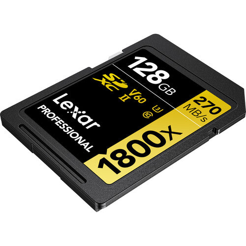 Lexar 128GB Professional 1800x SDXC UHS-II GOLD Series Memory Card