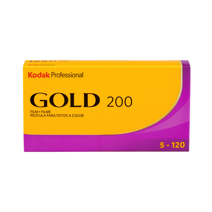 Kodak Professional Gold 200 Color Negative - 120 Film, 5 Pack
