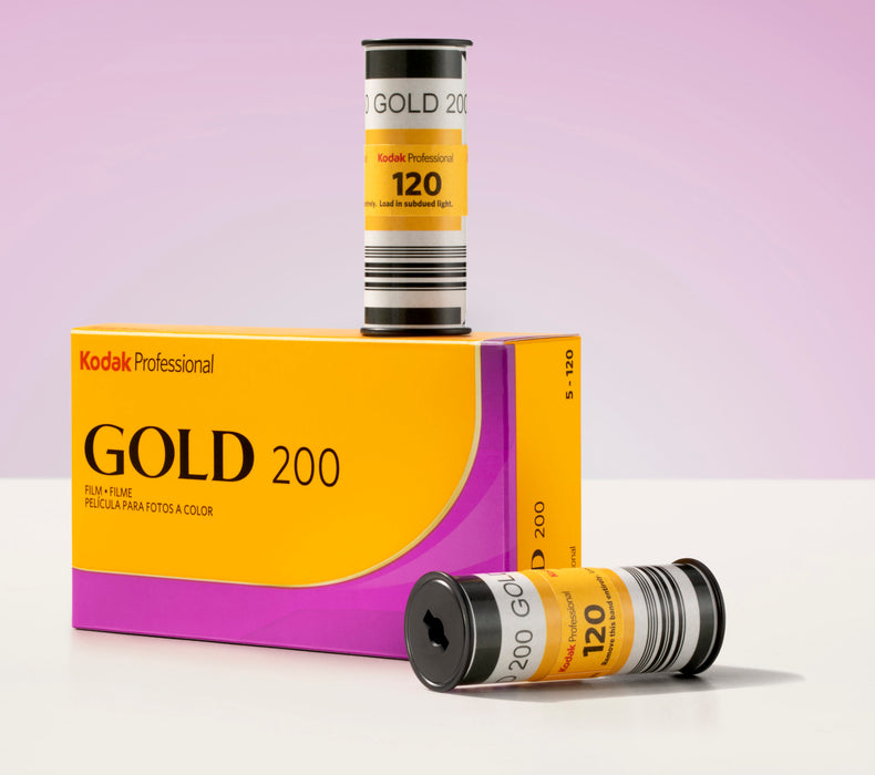 Kodak Professional Gold 200 Color Negative - 120 Film, Single Roll