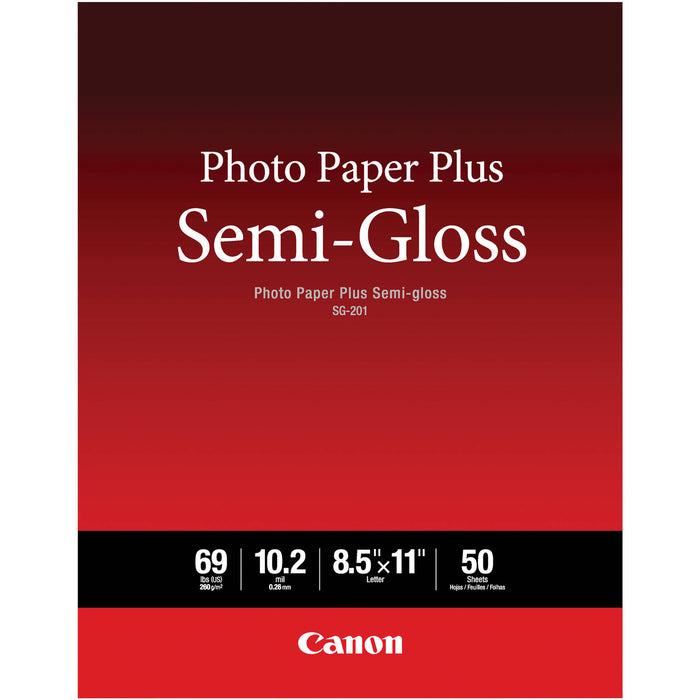 Canon Photo Paper Plus Semi Gloss 8.5" x 11" 50 Sheets 1686B063