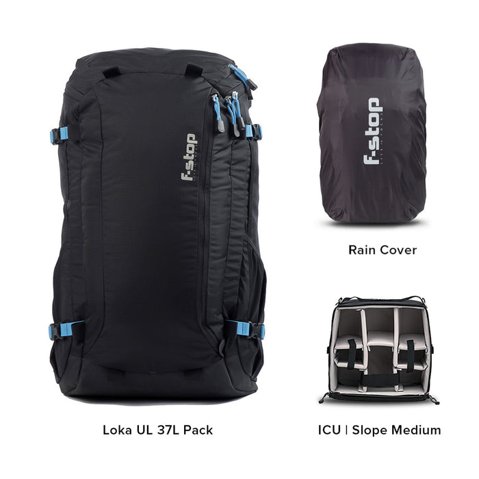 F-Stop Loka 37L Ultra-Light Travel Camera Backpack Bundle - Black