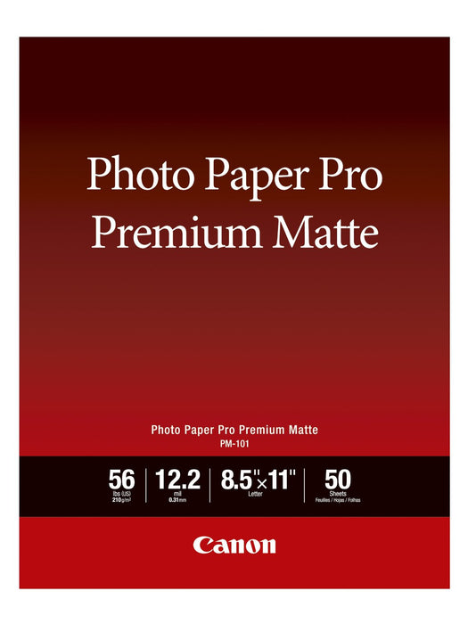 Canon Pro Premium Matte 8.5" x 11" 50 Sheets Photo Paper PM-101