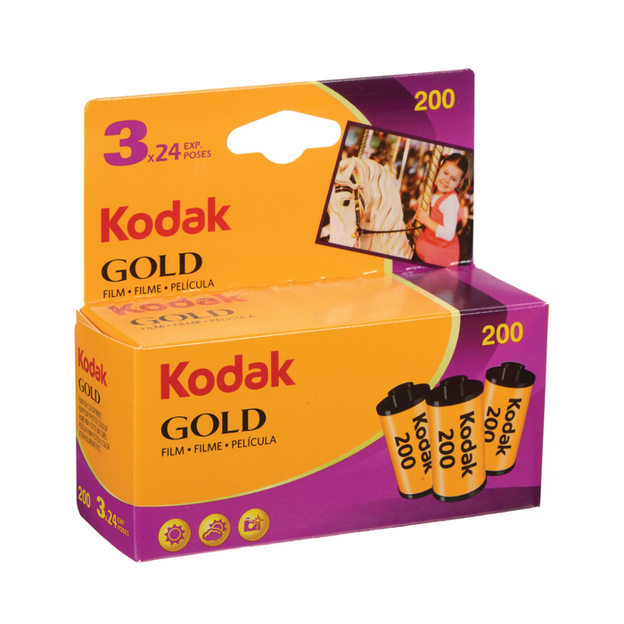 Kodak Gold 200 Color Negative - 35mm Film, 24 Exposures, 3 Pack
