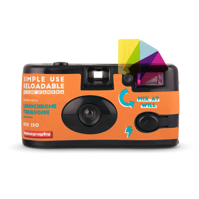 Lomography Simple Use Reloadable 35mm Film Camera - LomoChrome Turquoise