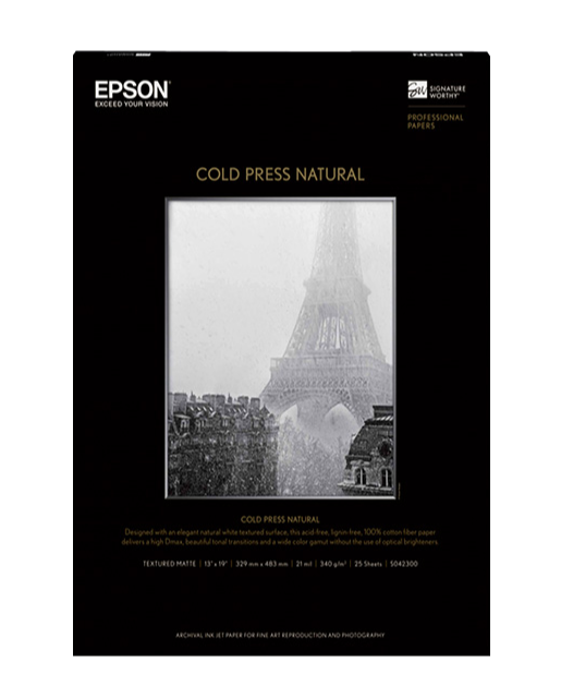 Epson Cold Press Natural Paper, 24" x 50' - Roll Paper