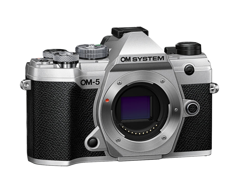 OM System OM-5 Mirrorless Camera Body with 12-45mm f/4 PRO Lens - Silver