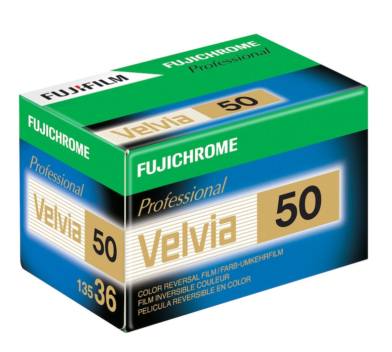 Fujifilm Fujichrome Velvia 50 Professional RVP Color Transparency - 35mm Film, 36 Exposures, Single Roll