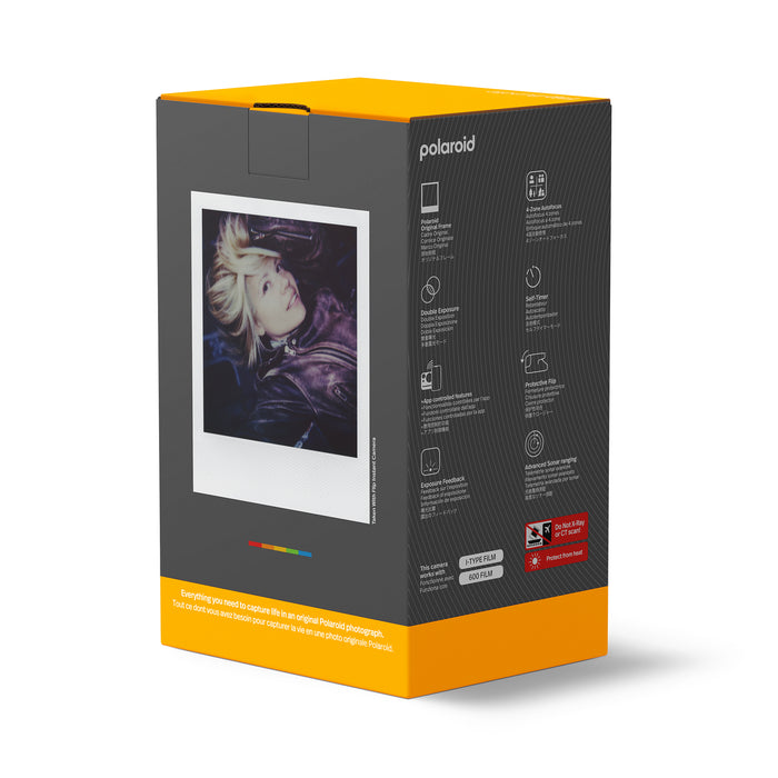 Polaroid Flip Instant Camera & Color Film Bundle (8 Photos) - Black