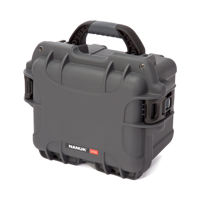 Nanuk 908 Small-Series Protective Case with Cubed Foam & Lid Foam - Graphite
