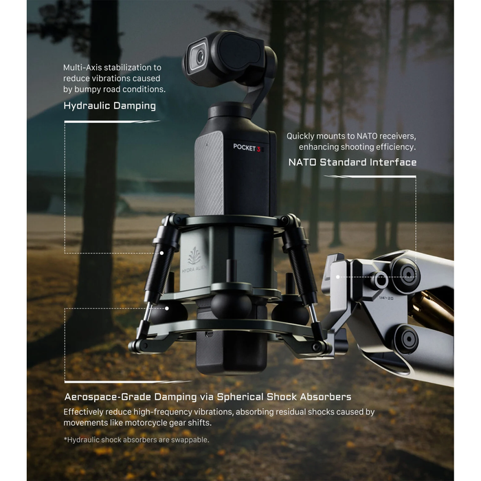 Tilta Shock-Absorbing Head for Hydra Alien Mini – Titanium Gray