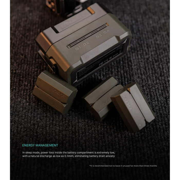 Tilta Portable 4-Bay Charging Station for NP-FZ100 Batteries – Green