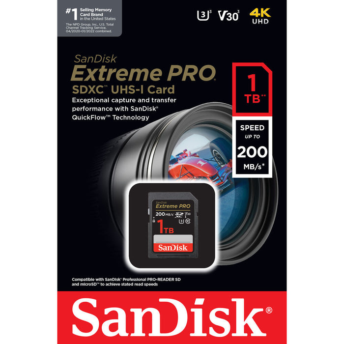 SanDisk 1TB Extreme Pro UHS-I SDXC Memory Card