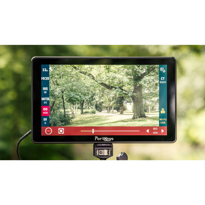 Portkeys BM7 II DS 7" High-Bright Touchscreen Monitor with Wireless Camera Control and Sun Hood