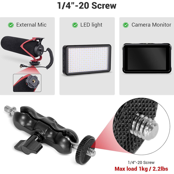 SmallRig Multifunctional Crab-Shaped Clamp with 3.5" Ball Head Magic Arm 2164