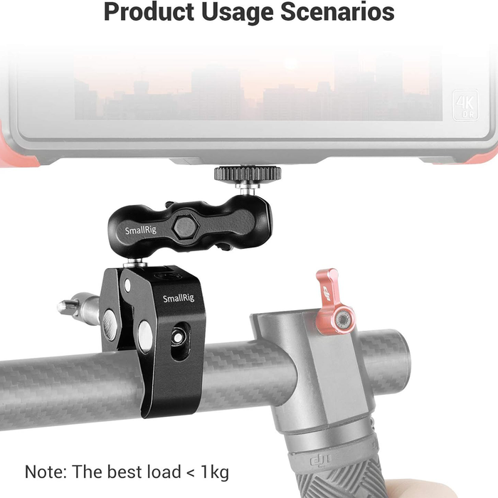 SmallRig Multifunctional Crab-Shaped Clamp with 3.5" Ball Head Magic Arm 2164
