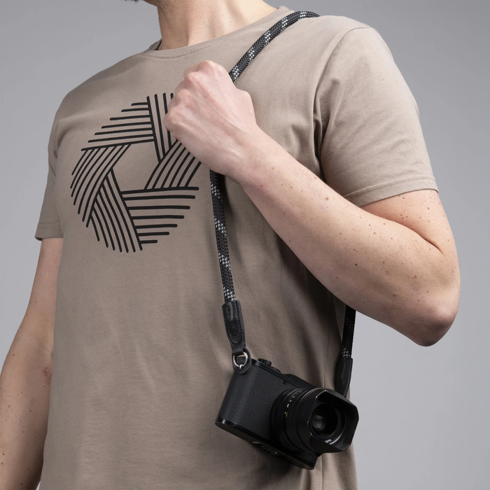 Cooph Rope Camera Strap with Split Ring, 39.4" (100cm) - Duotone Charcoal