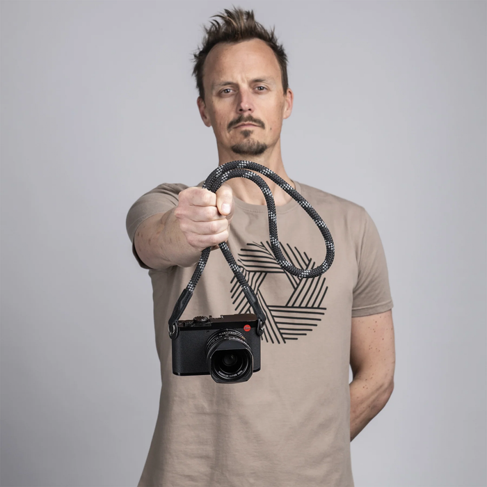 Cooph Rope Camera Strap with Split Ring, 45.3" (115cm) - Duotone Charcoal