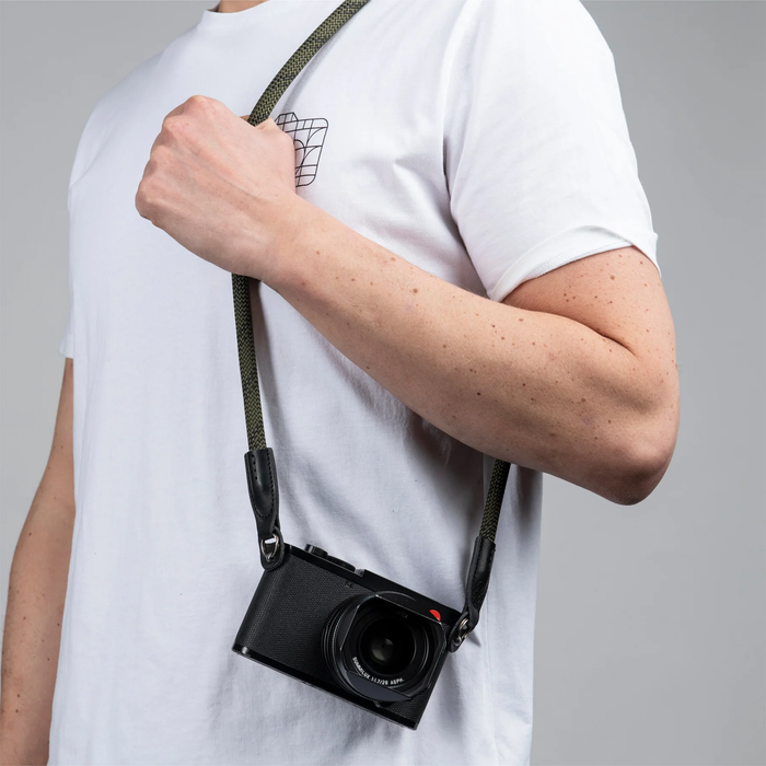 Cooph Rope Camera Strap with Split Ring, 39.4" (100cm) - Duotone Olive