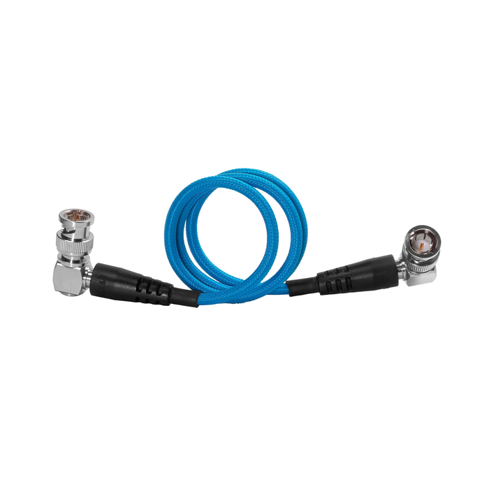 Kondor Blue 12G-SDI BNC Right Angle Cable for 4K 60p Camera Monitors and Transmitters, 22" - Kondor Blue