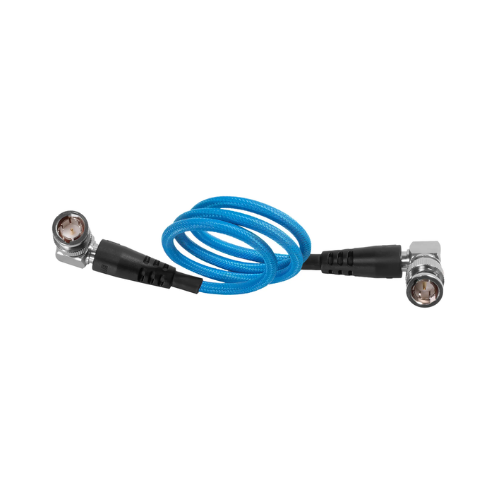 Kondor Blue 12G-SDI BNC Right Angle Cable for 4K 60p Camera Monitors and Transmitters, 22" - Kondor Blue